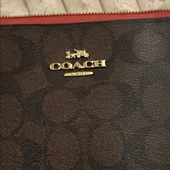 Coach Dark Brown and Red Crossbody Bag - Picture 5 of 6